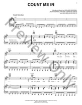 Count Me in piano sheet music cover